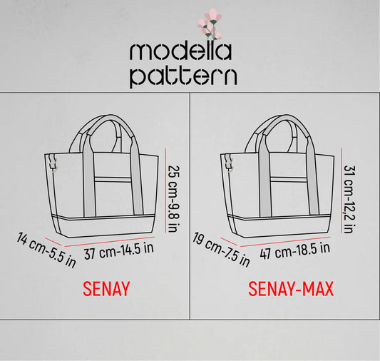 Senay Tote Bag Sewing Pattern – Two Sizes | PDF Tote Bag Pattern