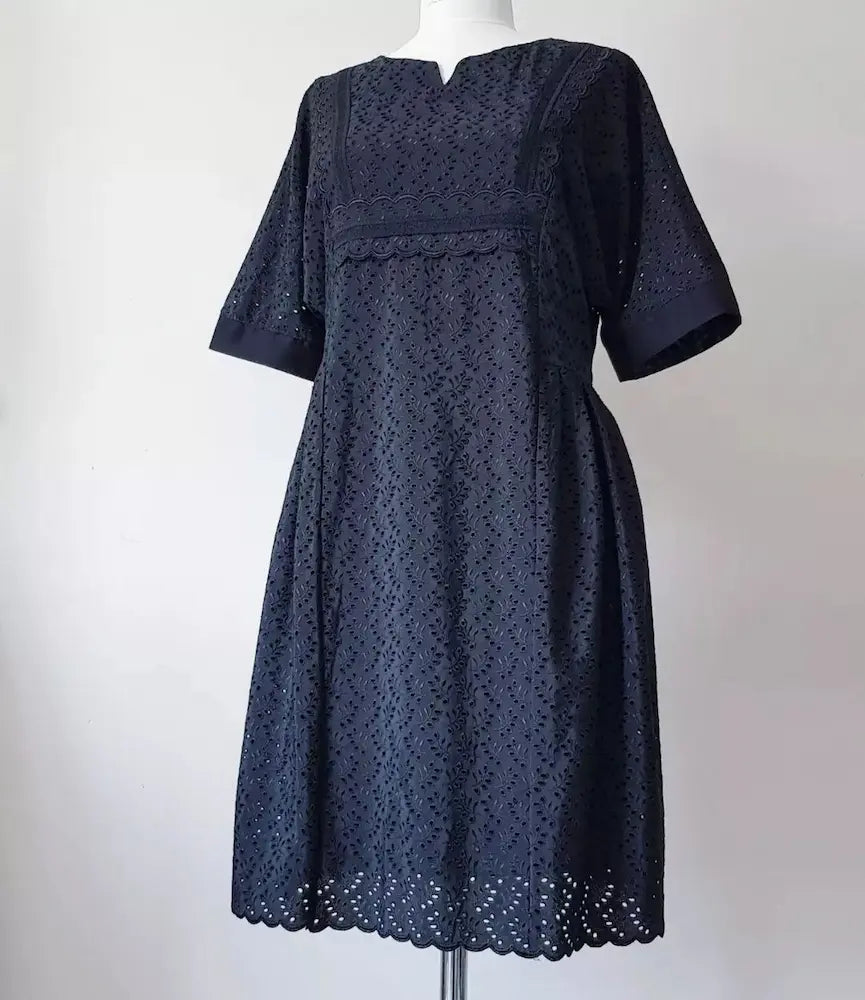 VILO Dress Sewing Pattern PDF, Lined Summer Bohemian Mini Dress, Romantic Lace Detail Shift Dress, Sizes 1-2-3 (EU 38-48)