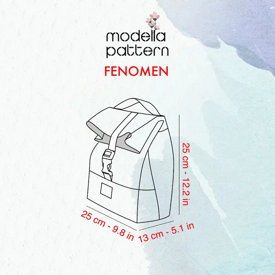 Fenomen Bag Sewing Pattern PDF – Beginner Fold-Over Buckle Bag with Video Tutorial