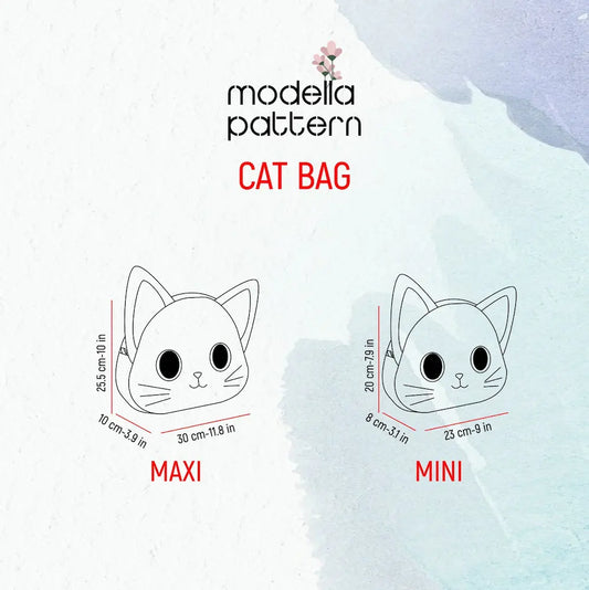 CAT BAG - Adorable Cat-Shaped Crossbody Bag Sewing Pattern