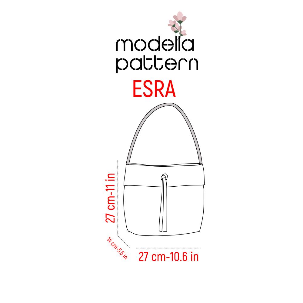 Esra Çanta Dikiş Kalıbı PDF | Yapılandırılmış Günlük El Çantası | Modella Patterns