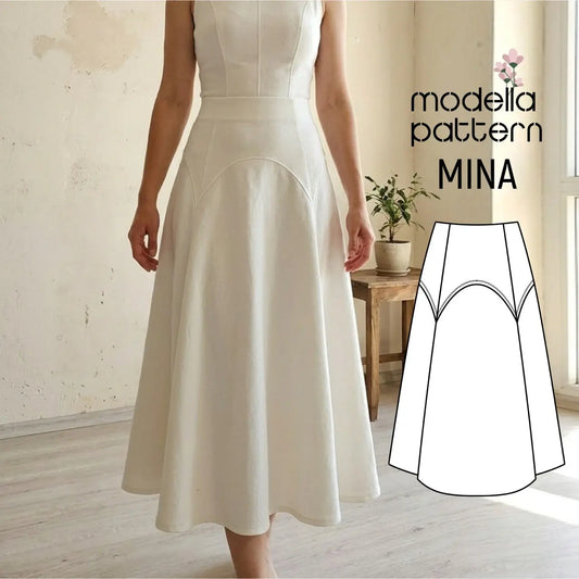 MINA Maxi Skirt Sewing Pattern PDF
