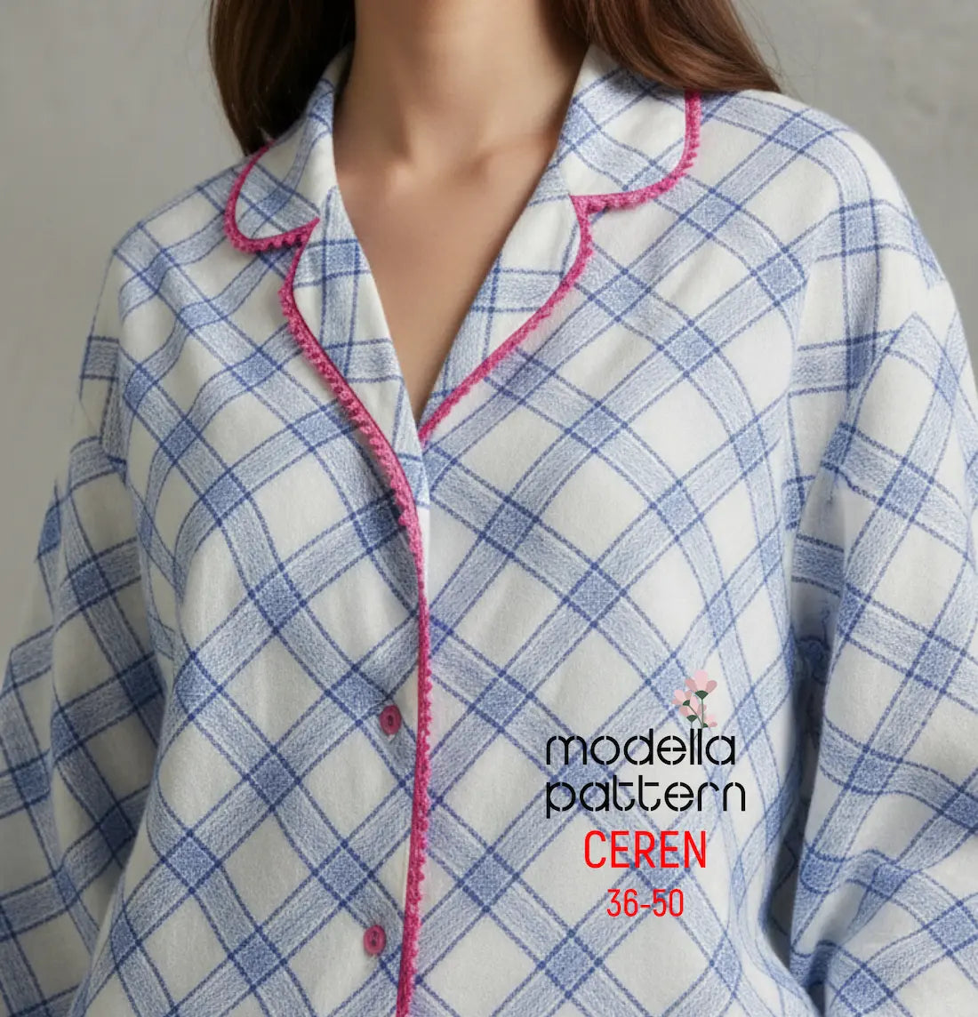 CEREN Pajama Top Sewing Pattern – PDF Download- 36-50