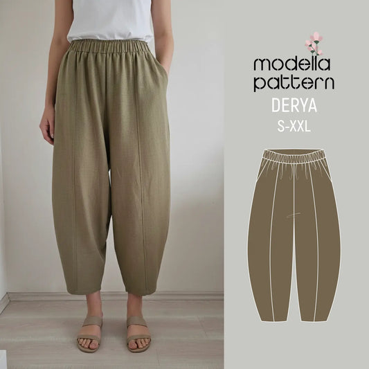 DERYA — Relaxed Fit Harem Pants Sewing Pattern | Sizes S–XXL | Two Fit Range Options