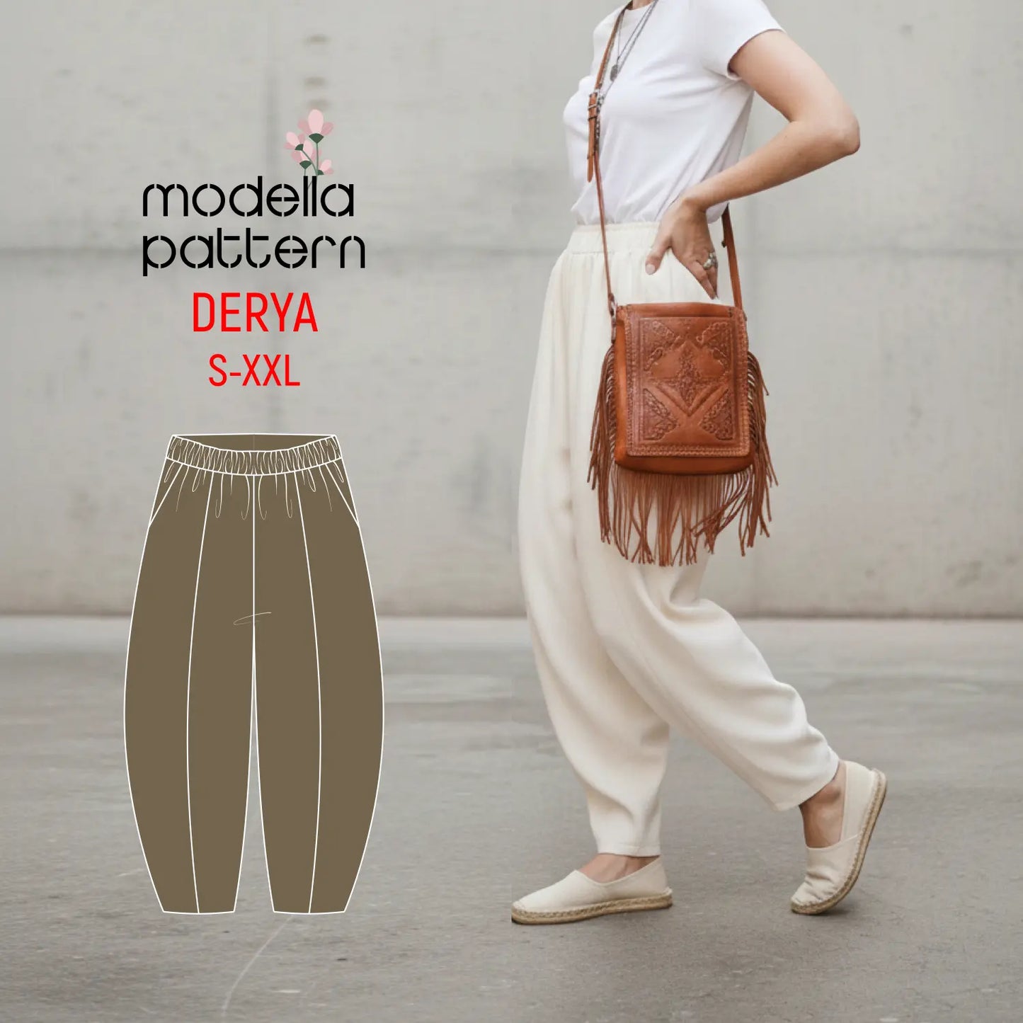 DERYA — Relaxed Fit Harem Pants Sewing Pattern | Sizes S–XXL | Two Fit Range Options