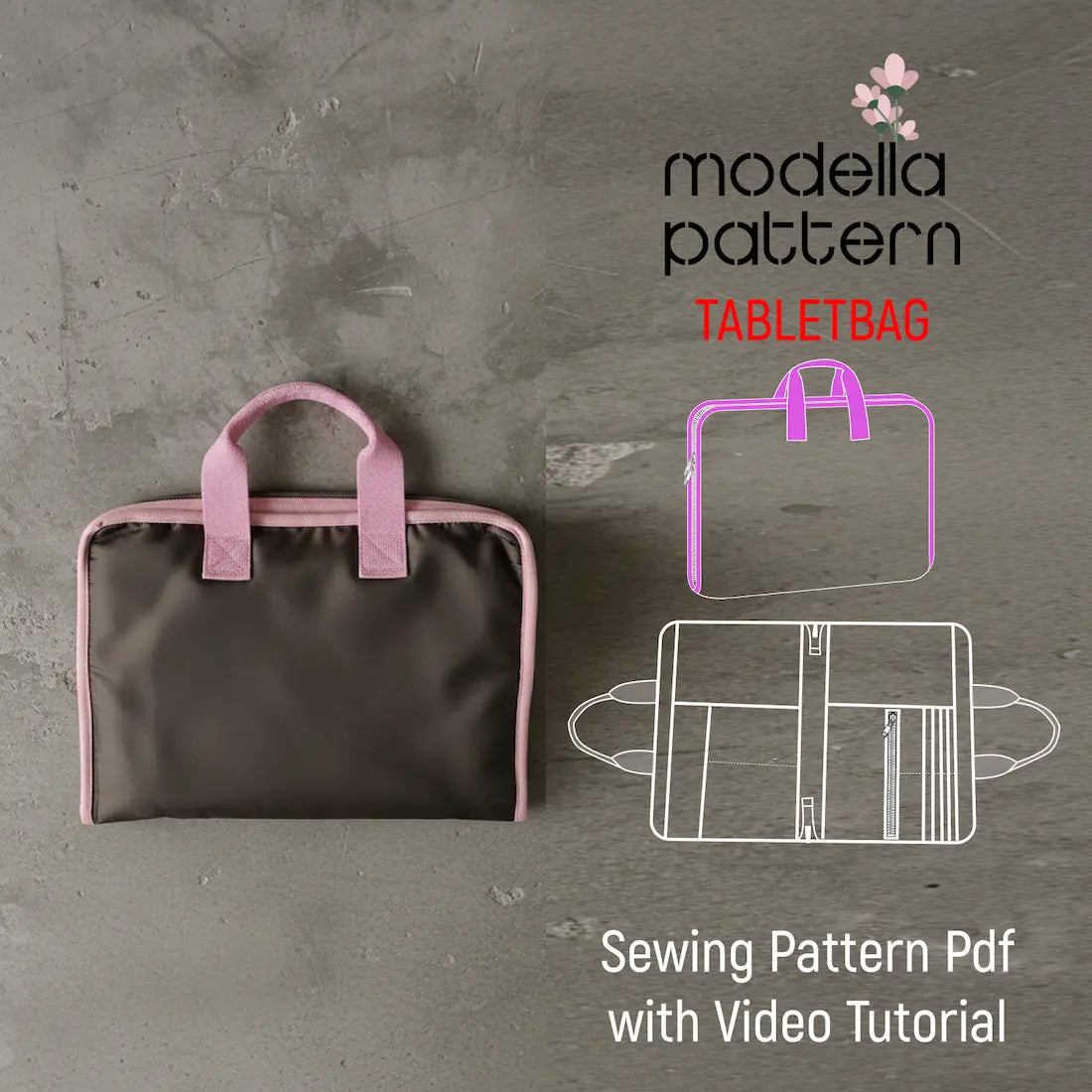 Tablet Bag Dikiş Kalıbı - Organizer El Çantası Pdf