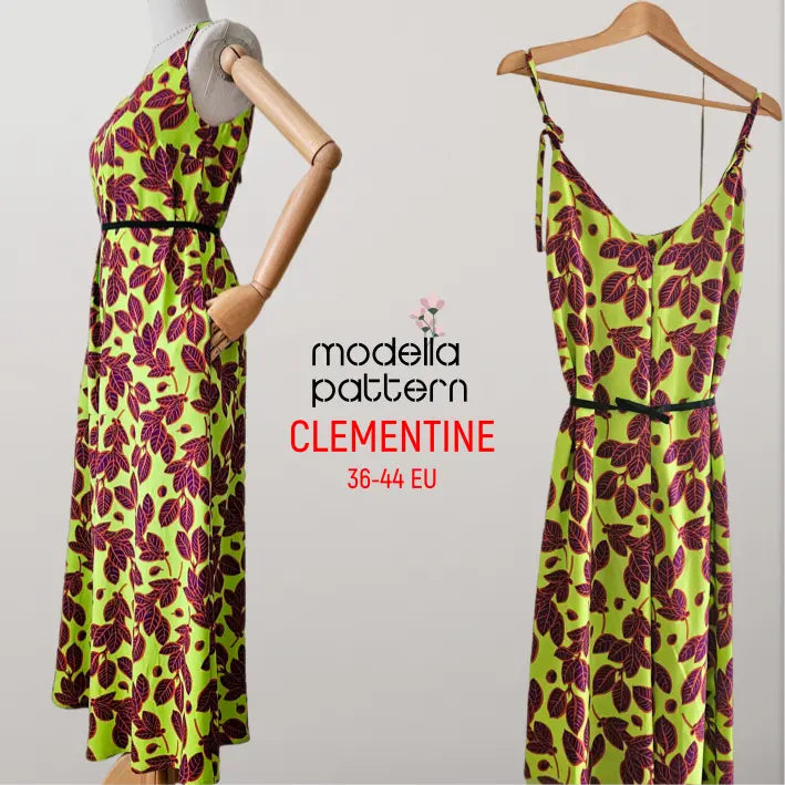 Clementine Tulum Elbise Dikiş Kalıbı | Askılı Yazlık Elbise PDF | Viskon Keten Tencel