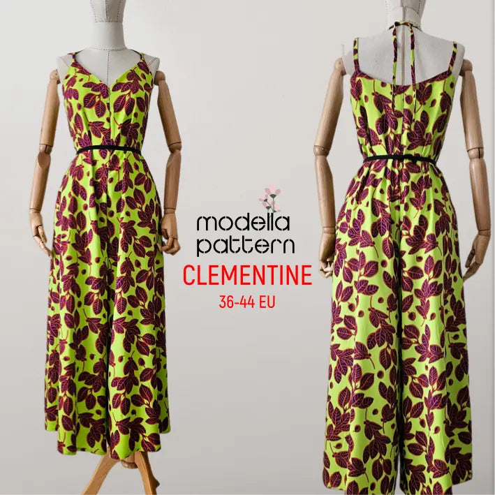 Clementine Tulum Elbise Dikiş Kalıbı | Askılı Yazlık Elbise PDF | Viskon Keten Tencel