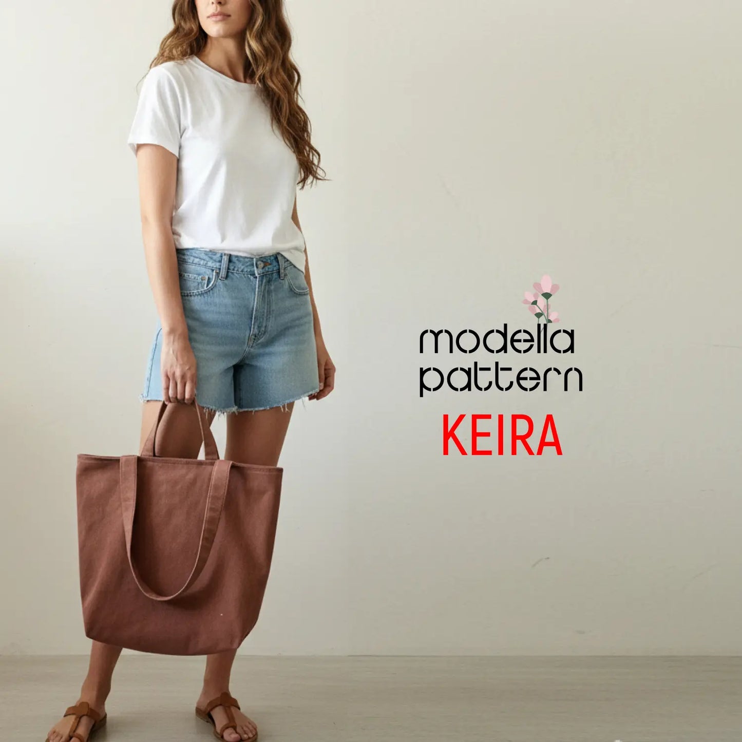 Keira Bag Sewing Pattern PDF | Stylish Everyday Tote with Zipper Closure | Modella Patterns