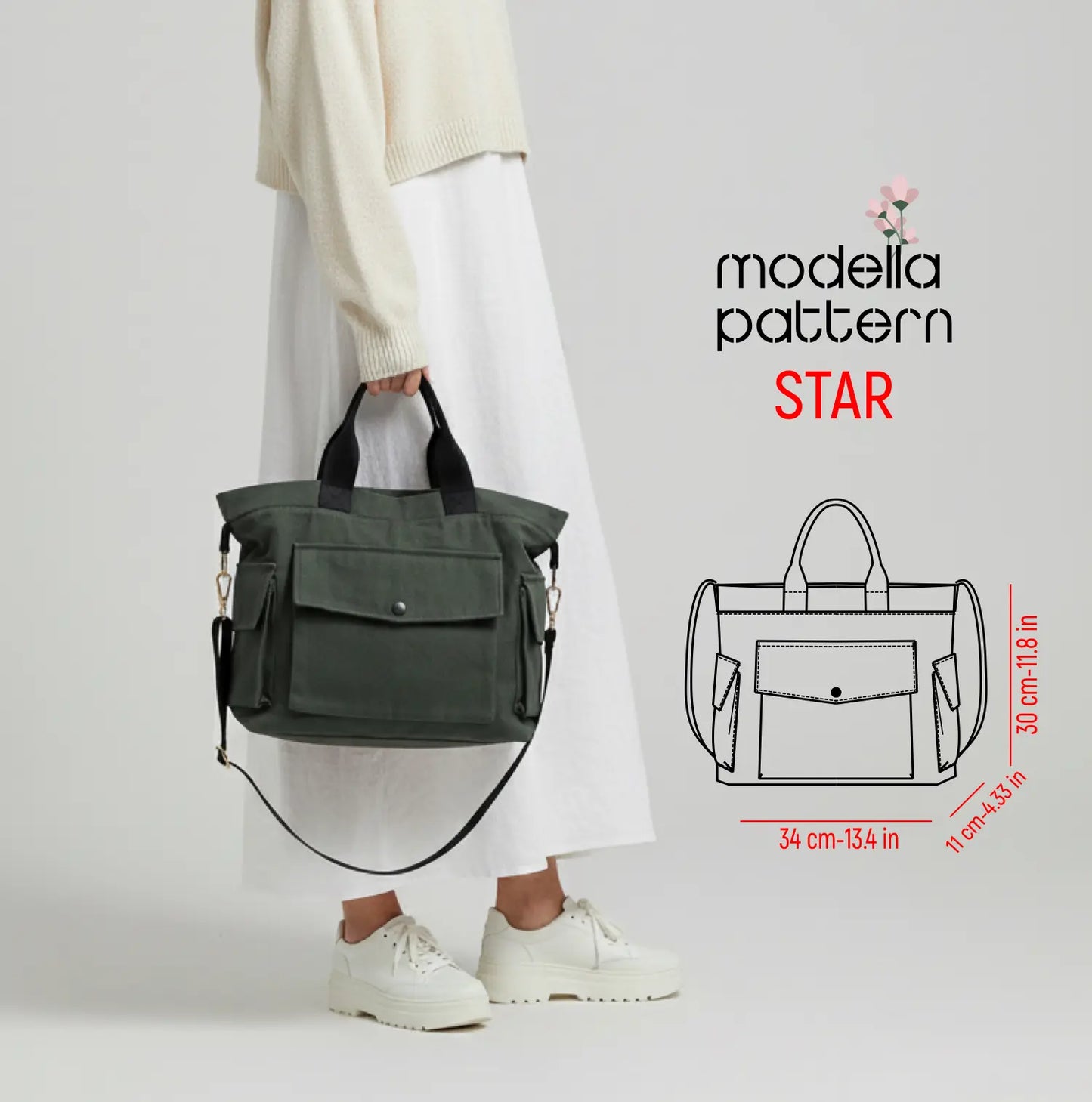 STAR Bag Sewing Pattern PDF – Easy & Stylish DIY Bag Pattern
