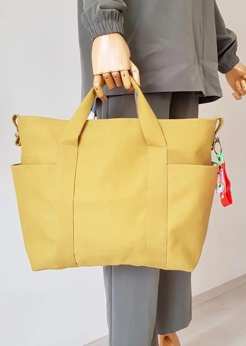 Tote Bag Sewing Pattern PDF – Everyday Zipper Bag