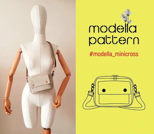 CROSS BAG Crossbody Sewing Pattern PDF, Lined Rectangle Shoulder Bag DIY, Compact High-Capacity Flap Purse Pattern