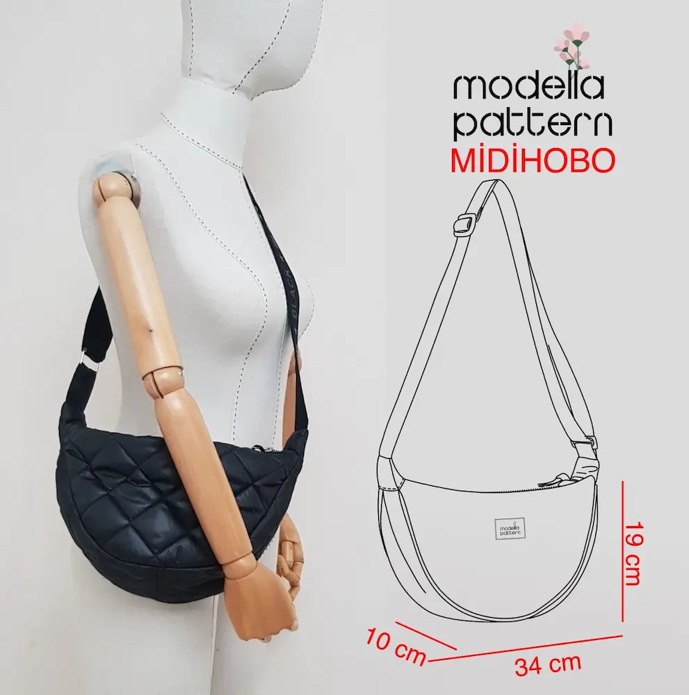 Hobo Bag Sewing Pattern – Easy Beginner-Friendly Shoulder Bag | PDF Pattern