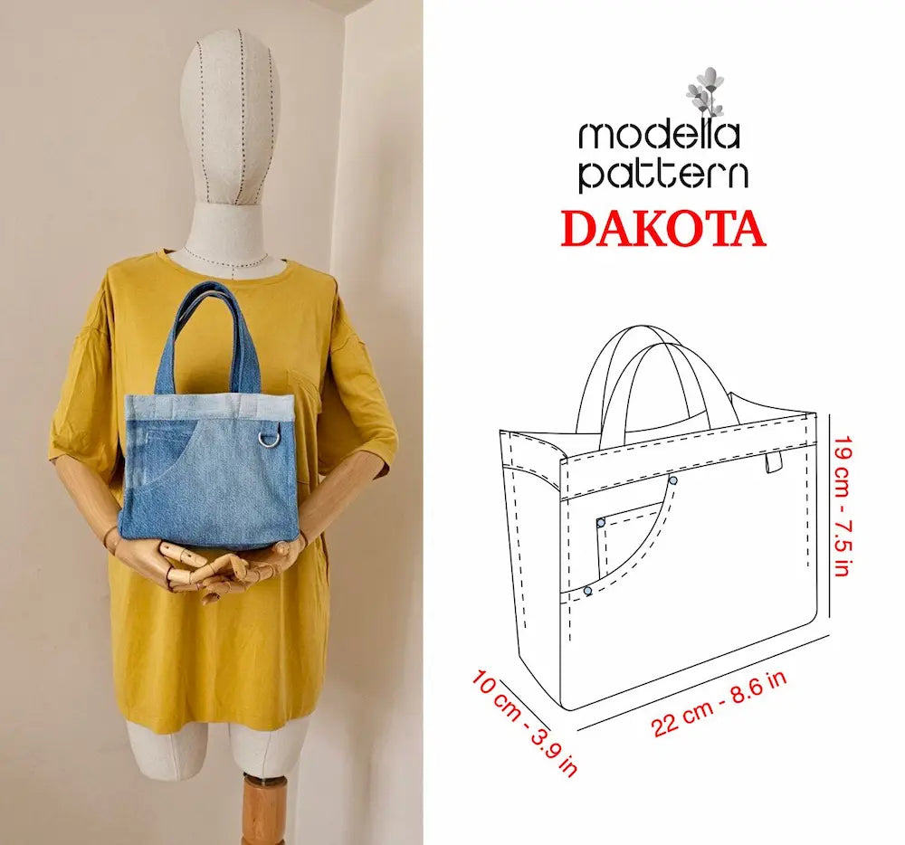 Dakota Tote Çanta Dijital Dikiş Kalıbı