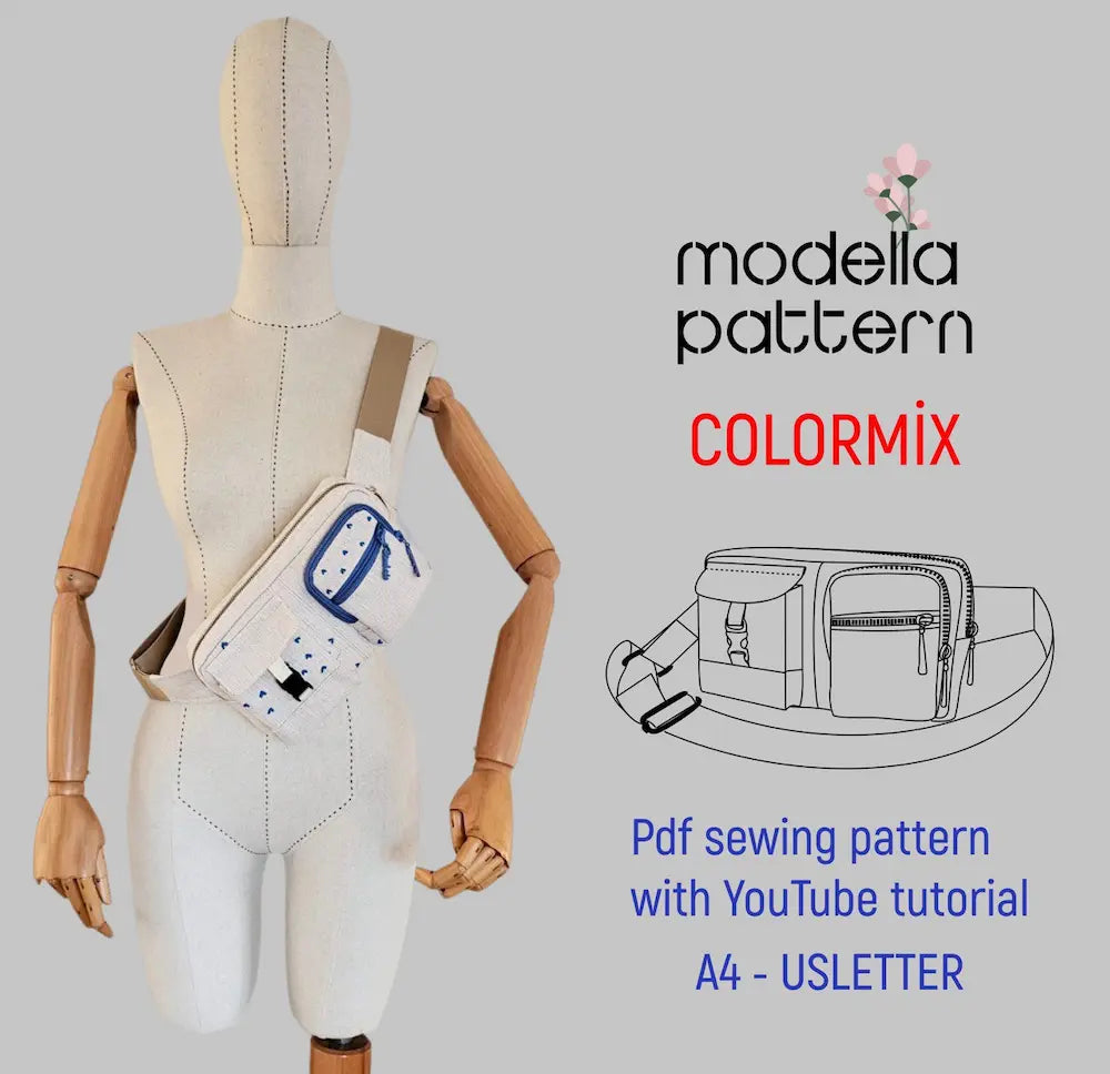 COLORMIX Belt & Shoulder Bag Sewing Pattern PDF