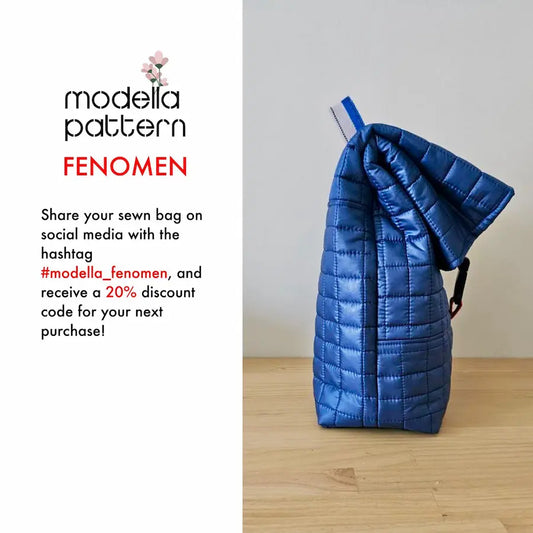 Fenomen Bag Sewing Pattern PDF – Beginner Fold-Over Buckle Bag with Video Tutorial