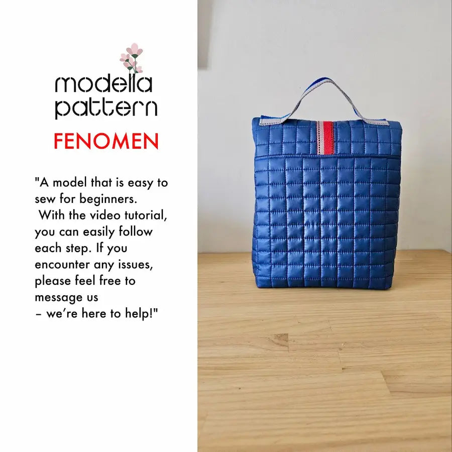 Fenomen Bag Sewing Pattern PDF – Beginner Fold-Over Buckle Bag with Video Tutorial