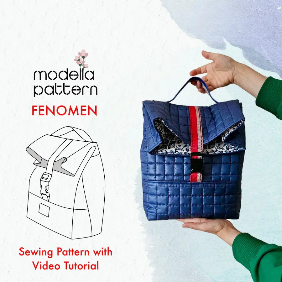 Fenomen Bag Sewing Pattern PDF – Beginner Fold-Over Buckle Bag with Video Tutorial