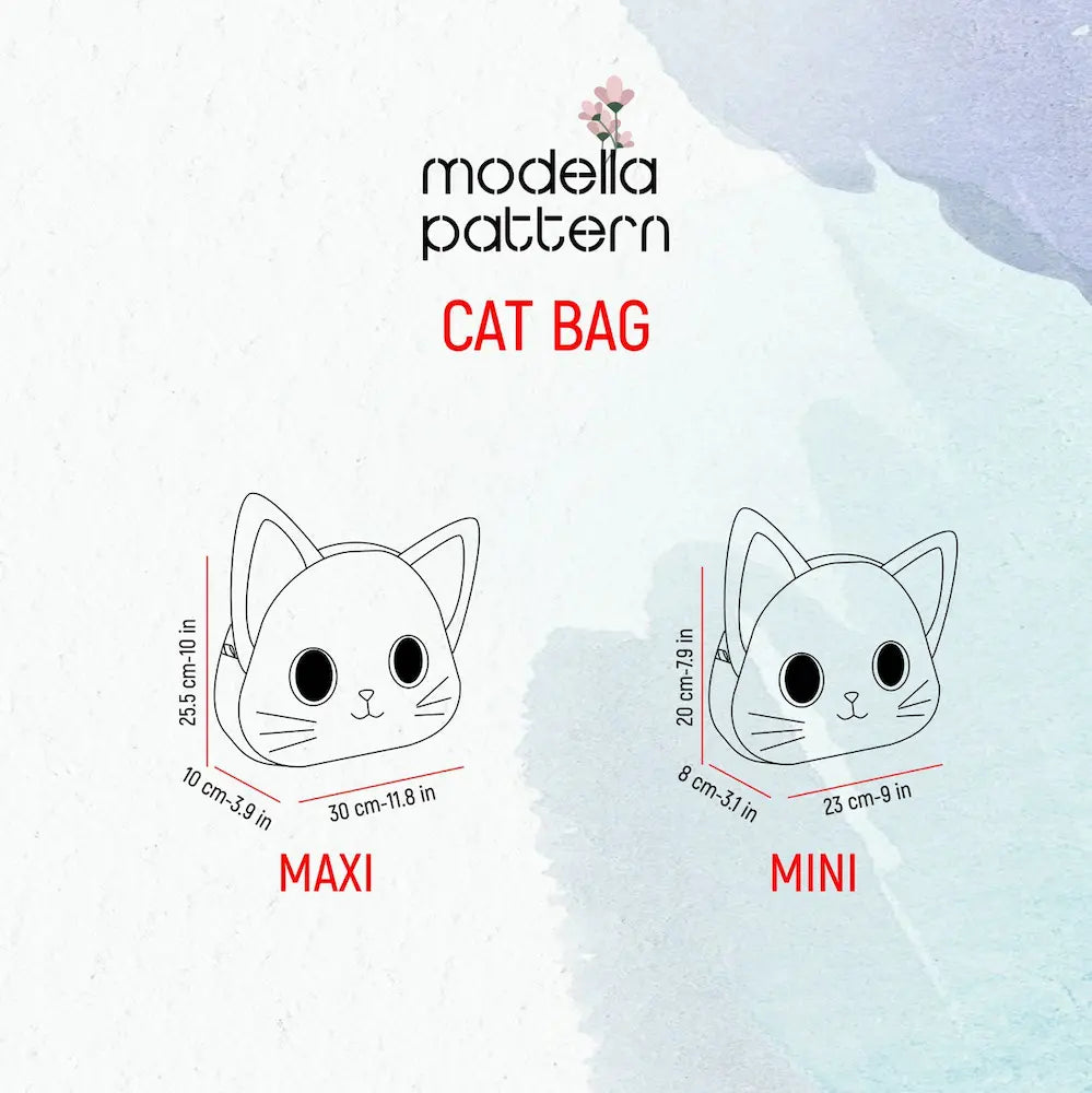 CAT BAG - Adorable Cat-Shaped Crossbody Bag Sewing Pattern