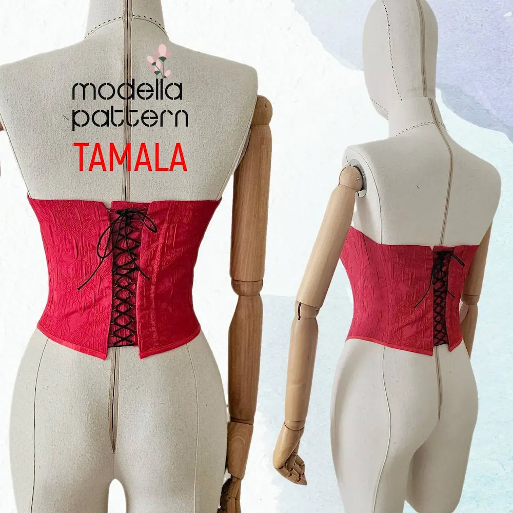 TAMALA Corset Sewing Pattern – PDF Download with Video Tutorial
