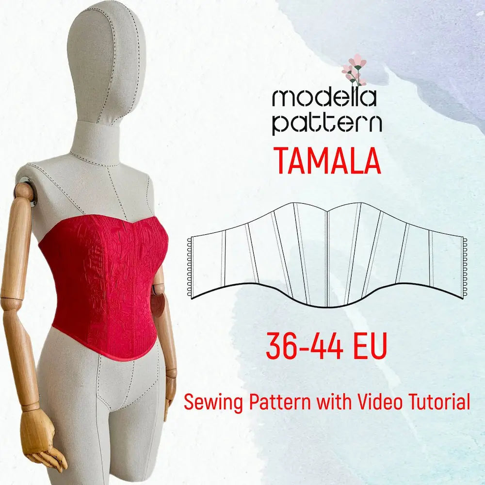 Patterns Modella TAMALA Corset Sewing Pattern – PDF Download with Video Tutorial ...