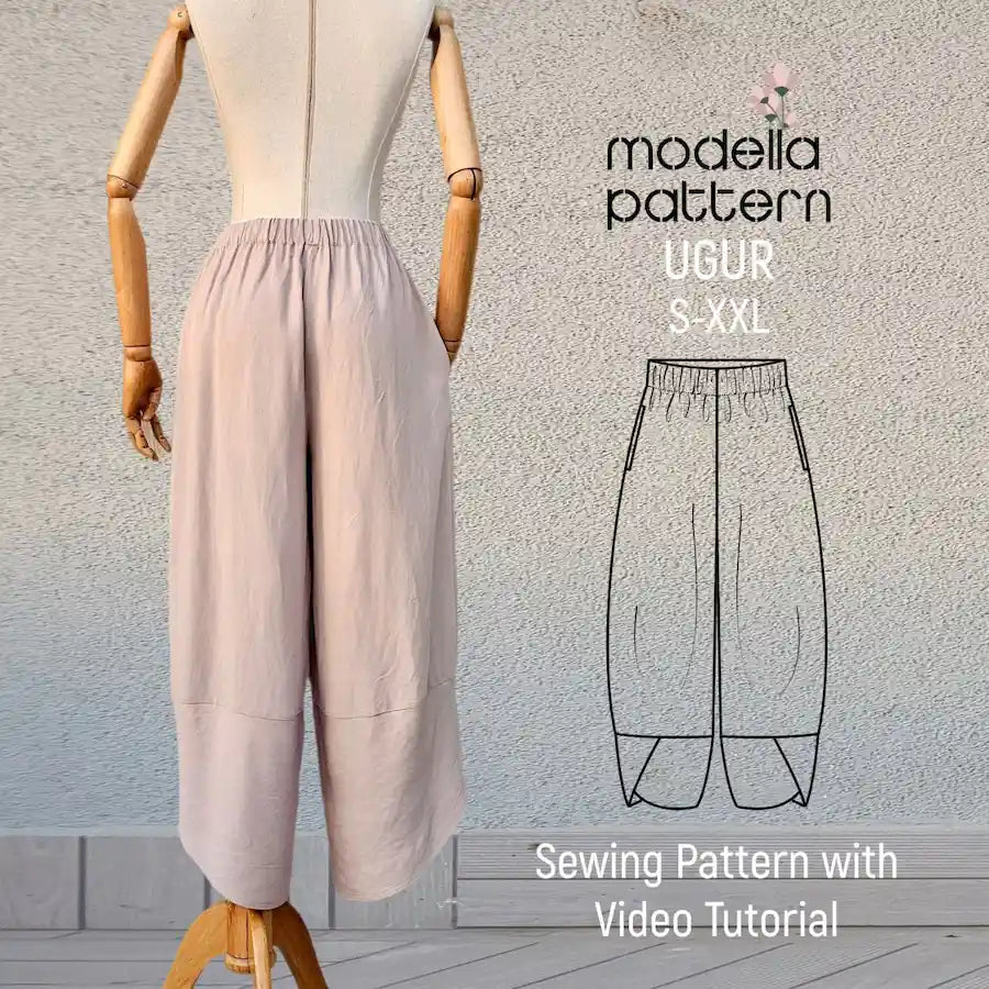 Patterns Modella Ugur Yoga Pants Sewing Pattern | PDF Digital Download – Modella Pattern