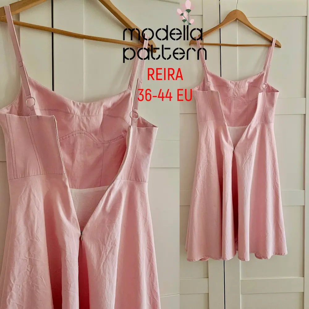 REIRA Bustier Dress Digital Sewing Pattern | Strapless Style Midi Dress with Straps PDF Pattern | Sizes 36-44 | Advanced Level Video Tutorial