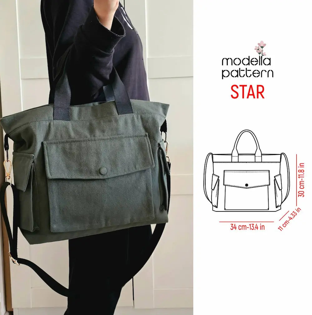STAR Bag Sewing Pattern PDF – Easy & Stylish DIY Bag Pattern