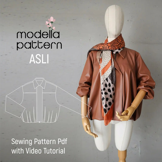ASLI Pleated Jacket Sewing Pattern - Digital PDF Download