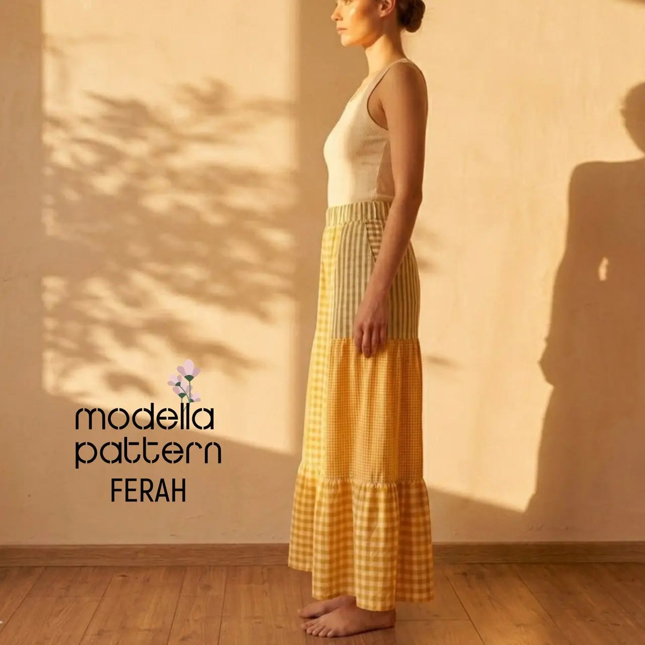 FERAH Multi-Panel Tiered Wide-Leg Pants - Digital Sewing Pattern Bundle