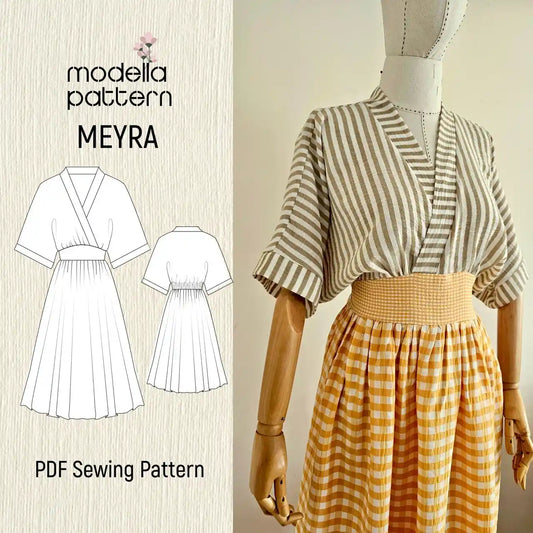 Meyra Wrap-Front Dress | Digital PDF Sewing Pattern