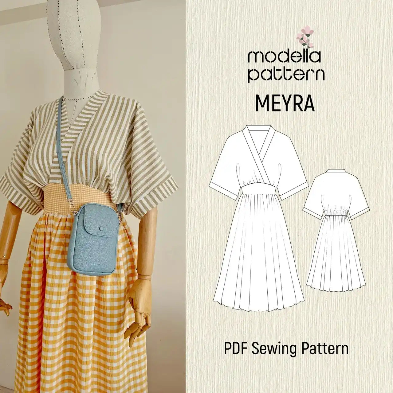 Meyra Wrap-Front Dress | Digital PDF Sewing Pattern
