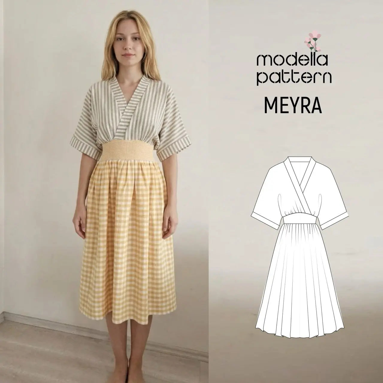 Meyra Wrap-Front Dress | Digital PDF Sewing Pattern