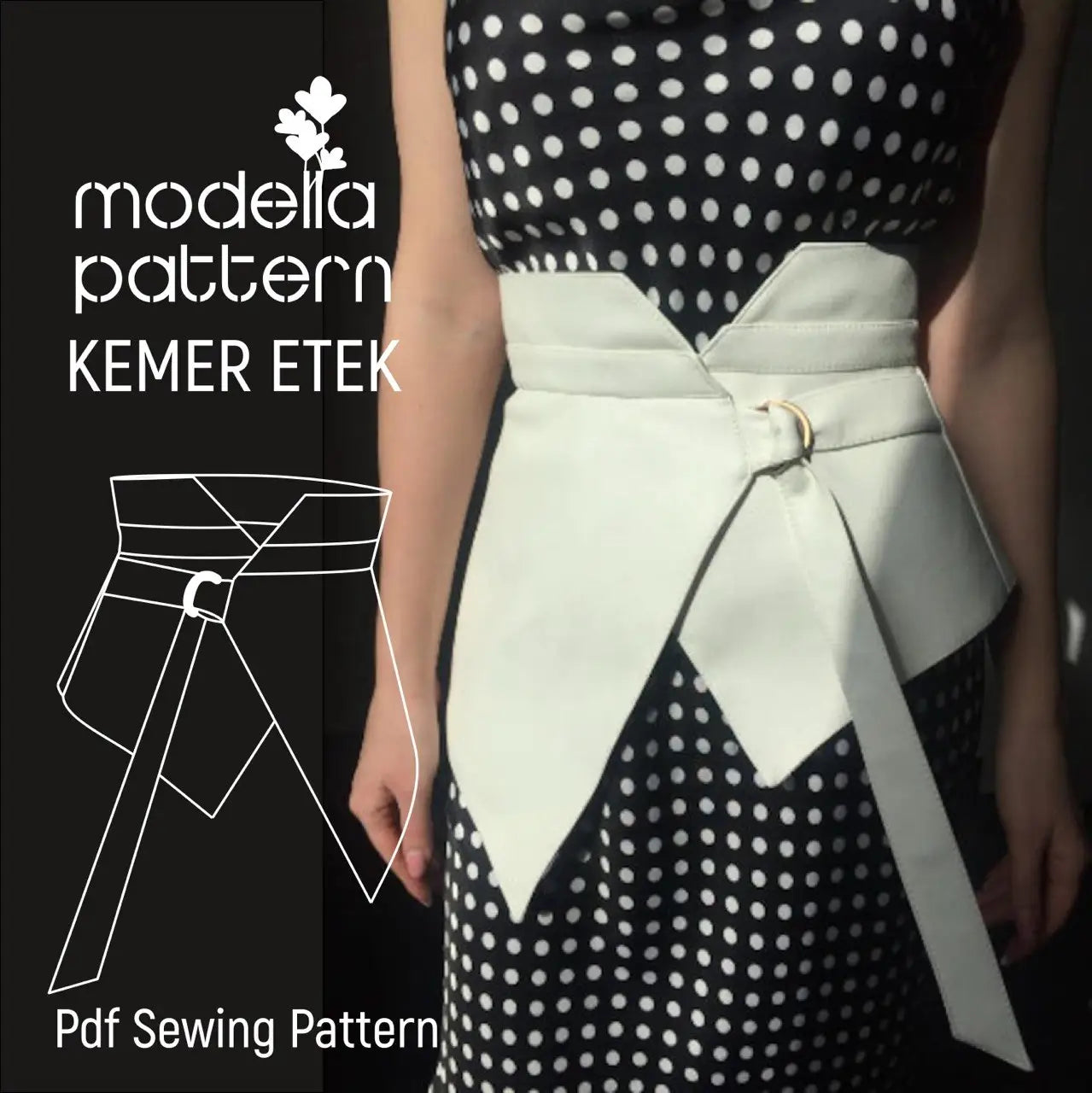 BELT SKIRT Accessory Sewing Pattern - Digital PDF Pattern & Video Tutorial (Sizes S-XXL)