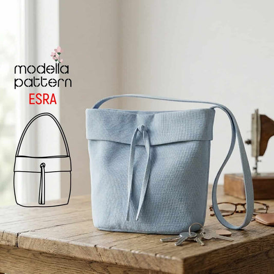 Esra Bag Sewing Pattern PDF | Structured Everyday Handbag | Modella Patterns