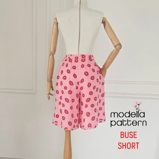 BUSE Shorts Sewing Pattern PDF, Romantic Ruffle Hem Lounge Shorts, Elastic Waist Sleep Shorts DIY, Size 34-52 (EU)
