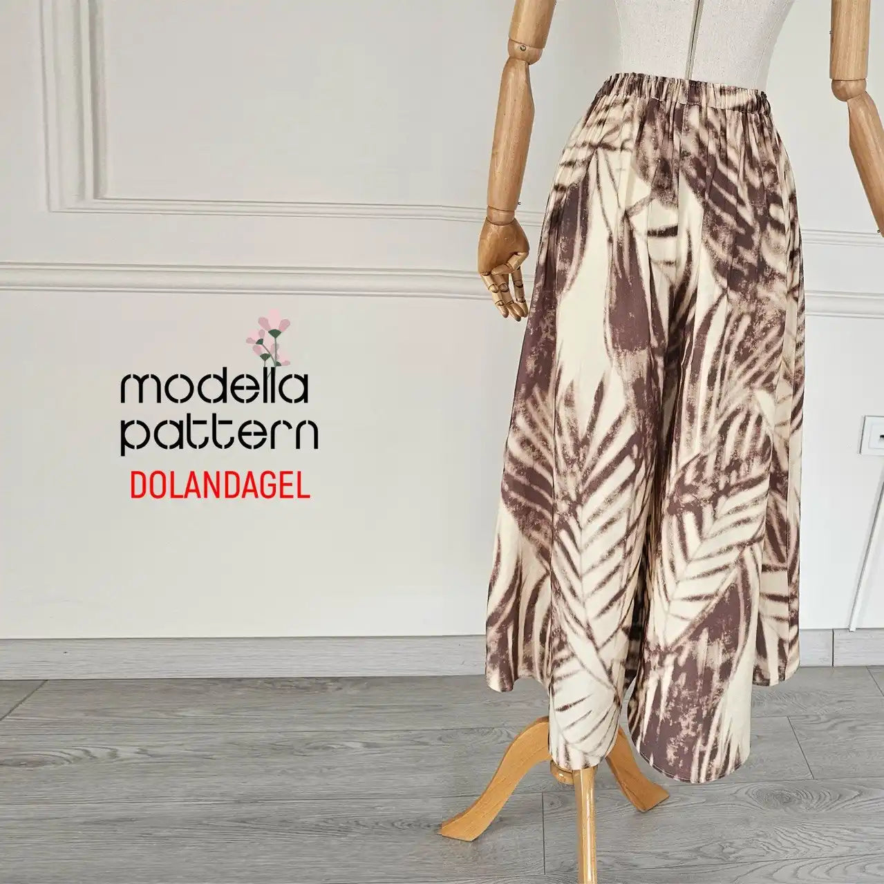 DOLANDAGEL Wrap Trousers Digital Sewing Pattern | Wide-Leg Summer Pants PDF Pattern | Sizes 1-5 | Beginner Friendly with Video Tutorial
