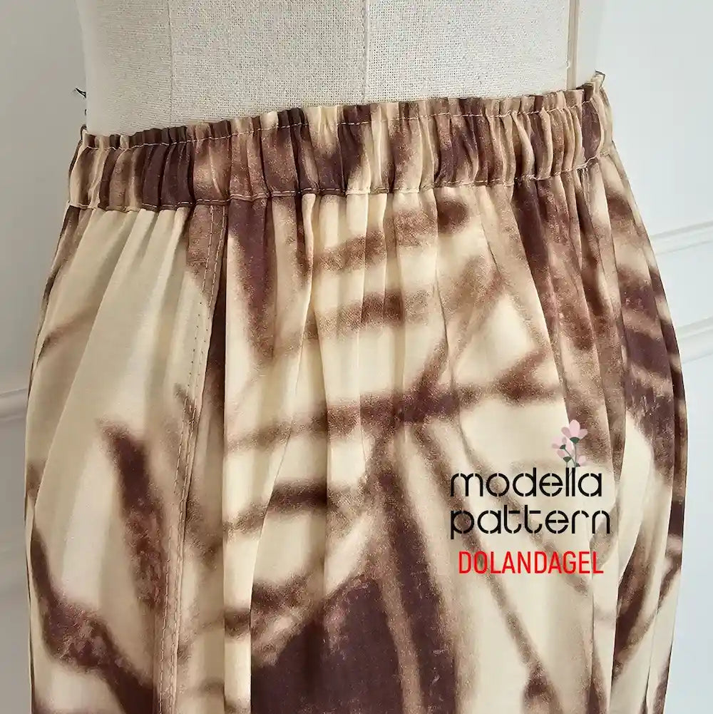 DOLANDAGEL Wrap Trousers Digital Sewing Pattern | Wide-Leg Summer Pants PDF Pattern | Sizes 1-5 | Beginner Friendly with Video Tutorial