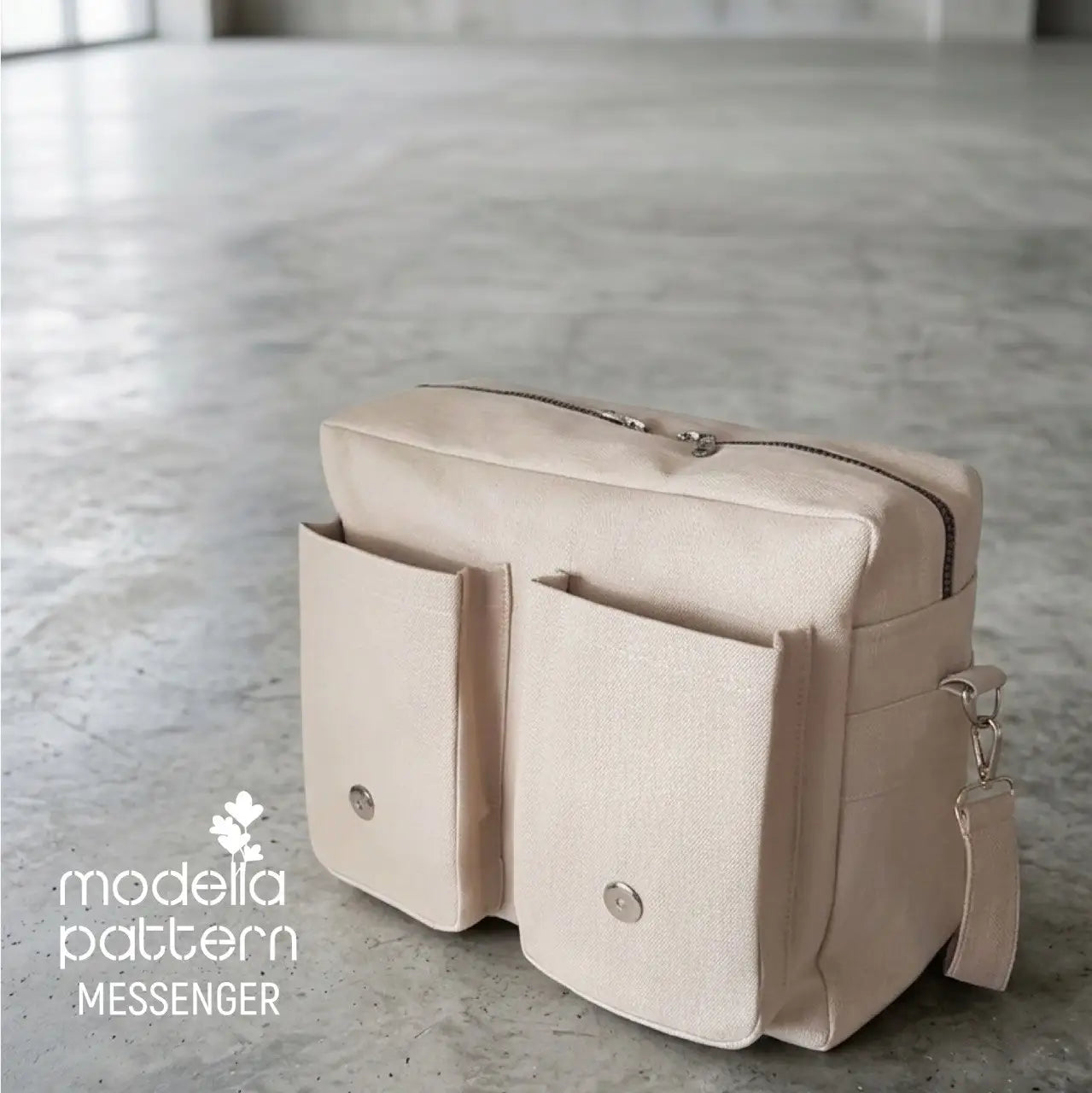 MESSENGER Bag Sewing Pattern PDF, Classic Flap Crossbody Laptop Bag DIY, Lined Zip-Top Messenger Purse Pattern, A0-A4-US Letter