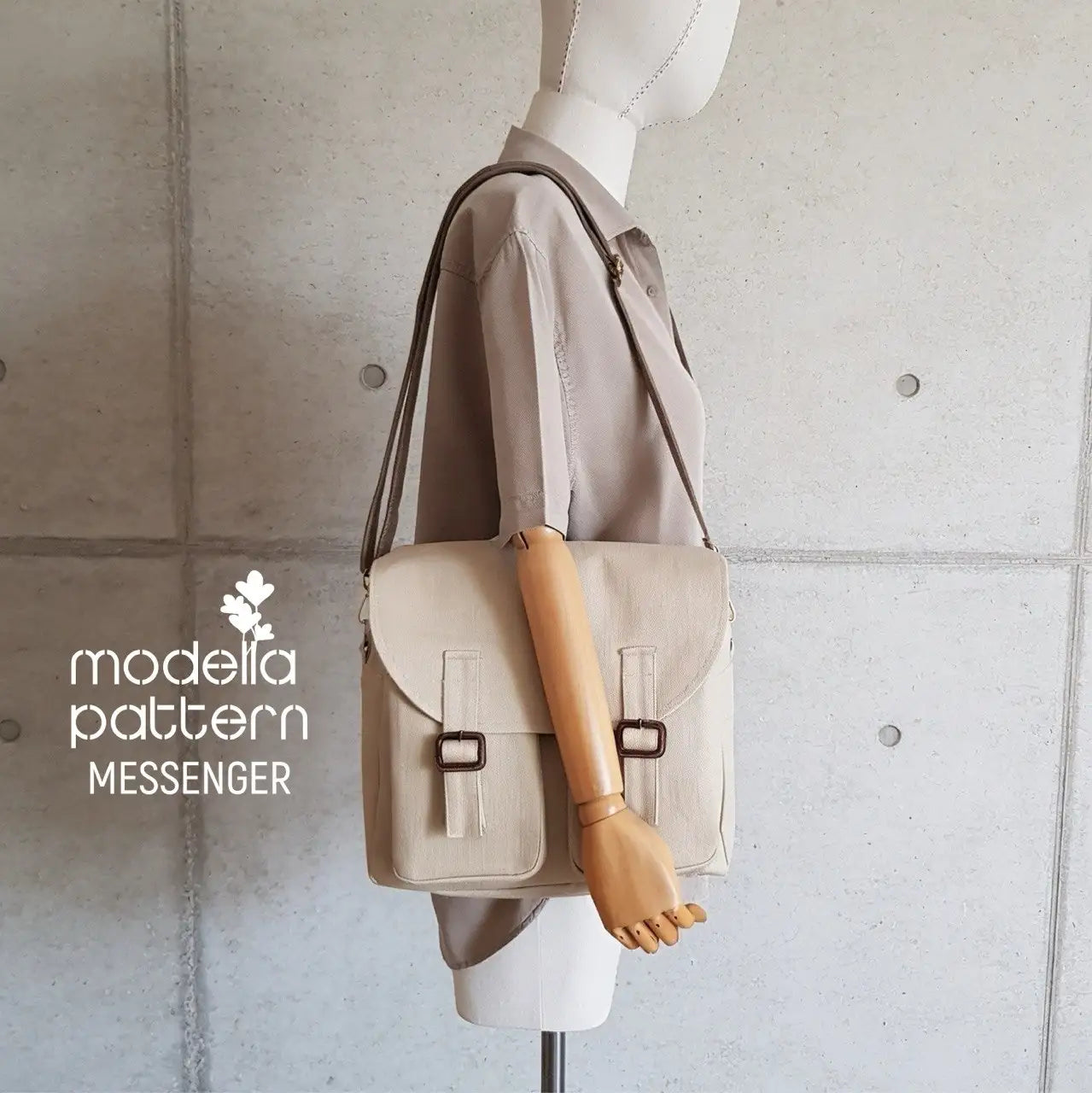 MESSENGER Bag Sewing Pattern PDF, Classic Flap Crossbody Laptop Bag DIY, Lined Zip-Top Messenger Purse Pattern, A0-A4-US Letter