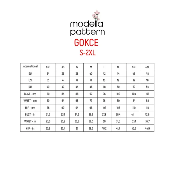 GOKCE Sewing Pattern PDF S-2XL - Image 5