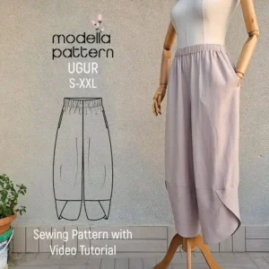 UGUR YOGA Leg Pant Sewing Pattern PDF with Video Tutorial - EU S-XXL - Culotte Pant Sewing Pattern - Pdf Download Digital Sewing Pattern (Copy)